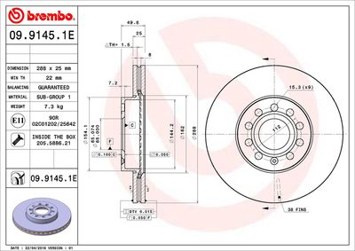 Brake Kit, disc brake BREMBO KT 08 038