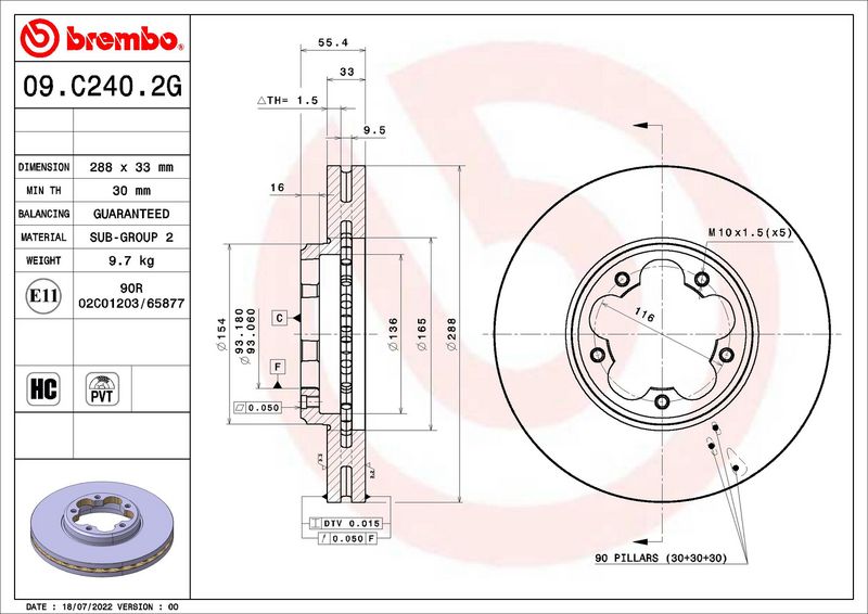 BREMBO KT 10 011 Brake Kit, disc brake
