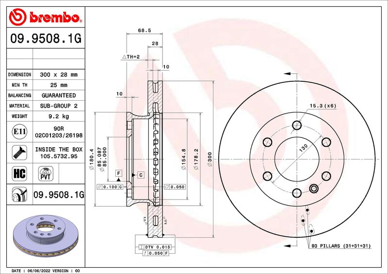 BREMBO KT 10 025 Brake Kit, disc brake