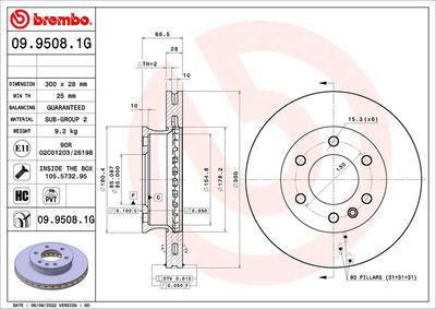 Brake Kit, disc brake BREMBO KT 10 026