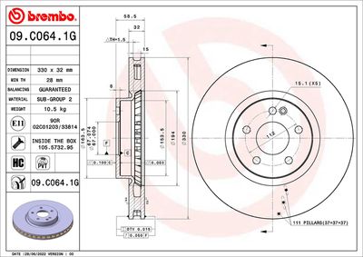 Brake Kit, disc brake BREMBO KT 10 031