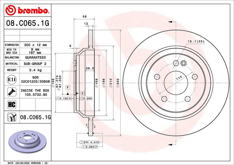 BREMBO KT 10 032 Brake Kit, disc brake