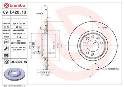 Brake Kit, disc brake BREMBO KT 10 051