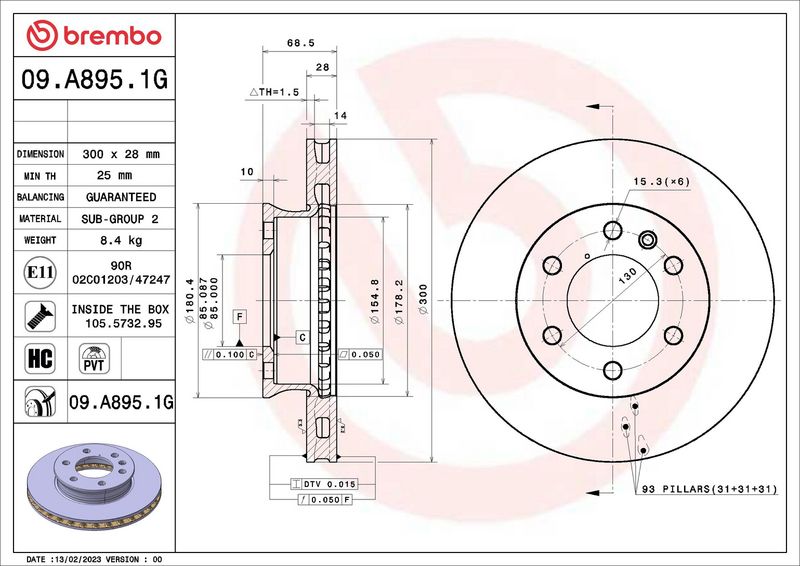 BREMBO KT 10 053 Brake Kit, disc brake