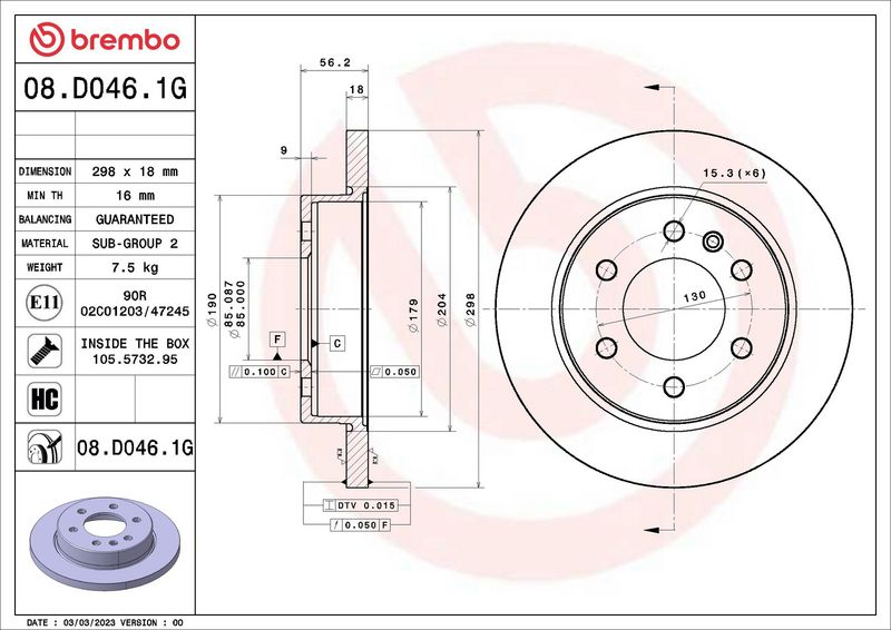 BREMBO KT 10 056 Brake Kit, disc brake