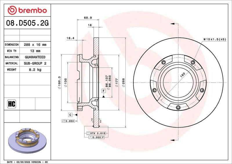 BREMBO KT 10 061 Brake Kit, disc brake