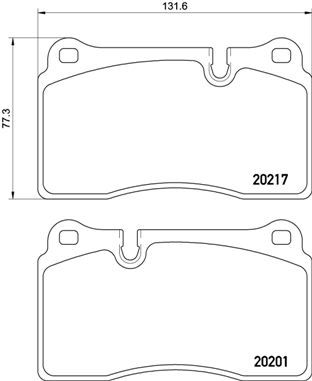 BREMBO P 02 002 Brake Pad Set, disc brake