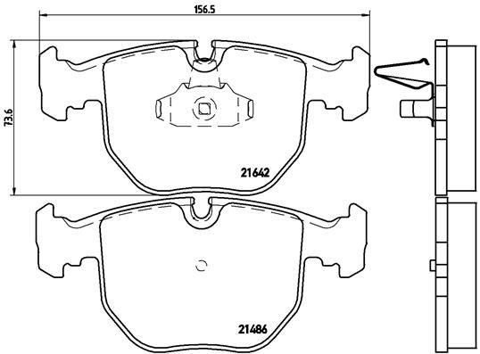 BREMBO P 06 021 Brake Pad Set, disc brake