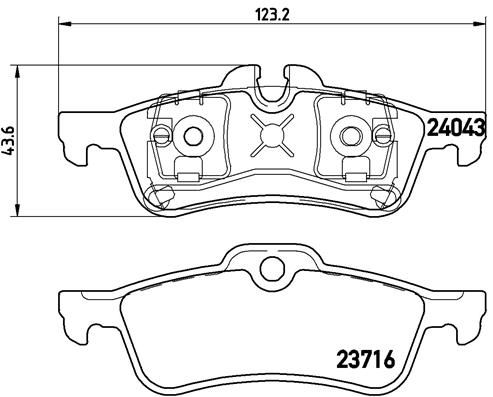 BREMBO P 06 032 Brake Pad Set, disc brake