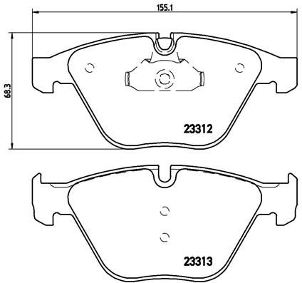 BREMBO P 06 054X Brake Pad Set, disc brake