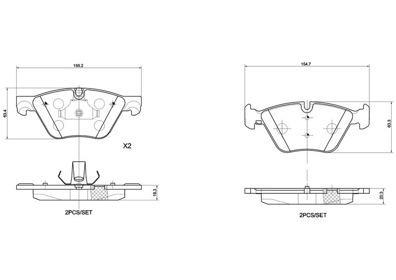 BREMBO P 06 060X Brake Pad Set, disc brake