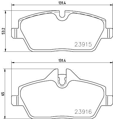 Brake Pad Set, disc brake BREMBO P 06 091E