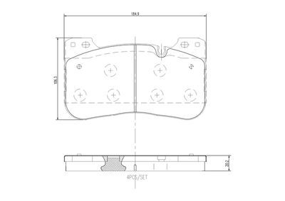 Brake Pad Set, disc brake BREMBO P 06 100