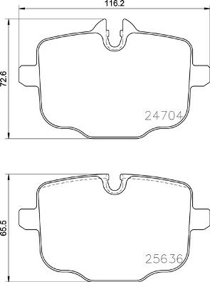 BREMBO P 06 101 Brake Pad Set, disc brake