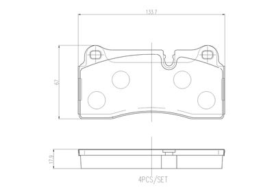 Brake Pad Set, disc brake BREMBO P 06 111