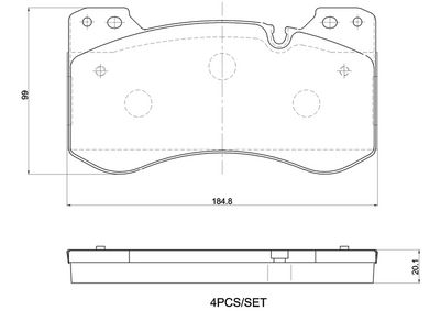 Brake Pad Set, disc brake BREMBO P 06 119