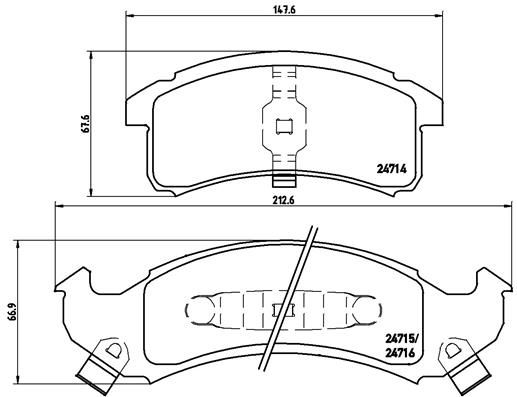 BREMBO P 07 002 Brake Pad Set, disc brake
