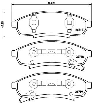 BREMBO P 07 003 Brake Pad Set, disc brake