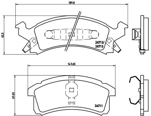 BREMBO P 07 004 Brake Pad Set, disc brake
