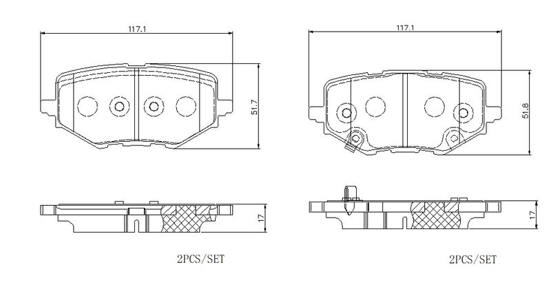BREMBO P 08 001E Brake Pad Set, disc brake