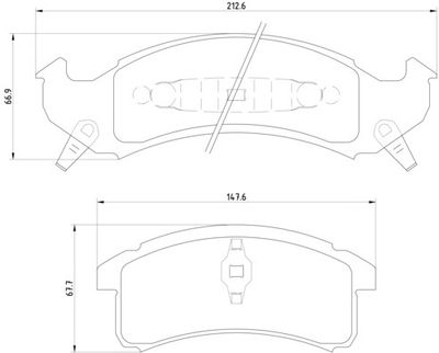 Brake Pad Set, disc brake BREMBO P 09 002