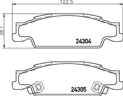 Brake Pad Set, disc brake BREMBO P 09 007
