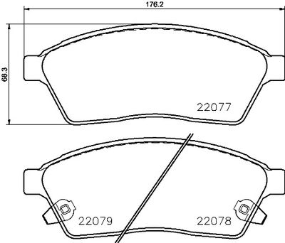 Brake Pad Set, disc brake BREMBO P 09 009