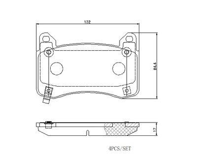 Brake Pad Set, disc brake BREMBO P 09 029E