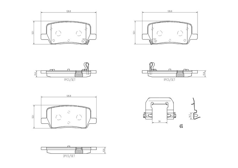 BREMBO P 09 032 Brake Pad Set, disc brake