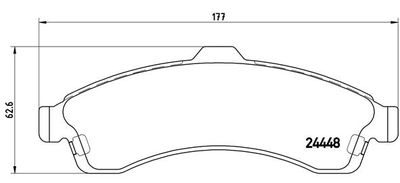 Brake Pad Set, disc brake BREMBO P 10 009