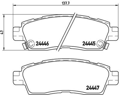 Brake Pad Set, disc brake BREMBO P 10 010