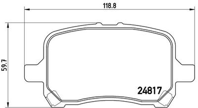 Brake Pad Set, disc brake BREMBO P 10 014