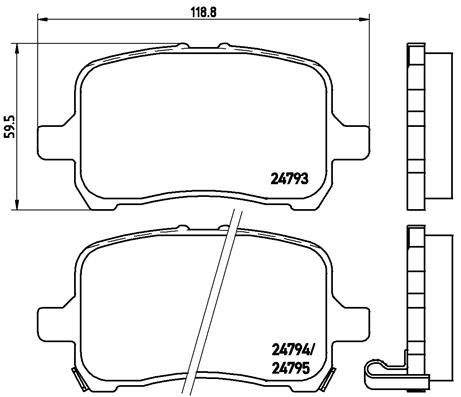 BREMBO P 10 015 Brake Pad Set, disc brake