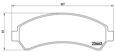 Brake Pad Set, disc brake BREMBO P 10 016