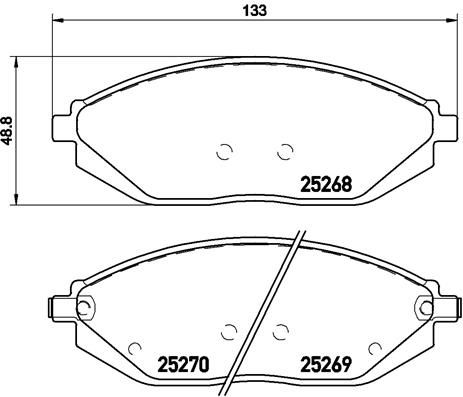 BREMBO P 10 054 Brake Pad Set, disc brake