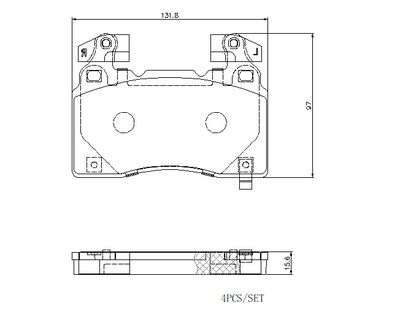 Brake Pad Set, disc brake BREMBO P 10 064E
