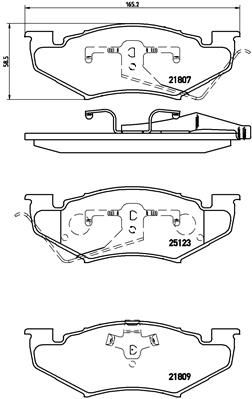 Brake Pad Set, disc brake BREMBO P 11 020