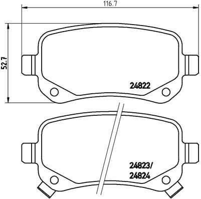 BREMBO P 11 021 Brake Pad Set, disc brake
