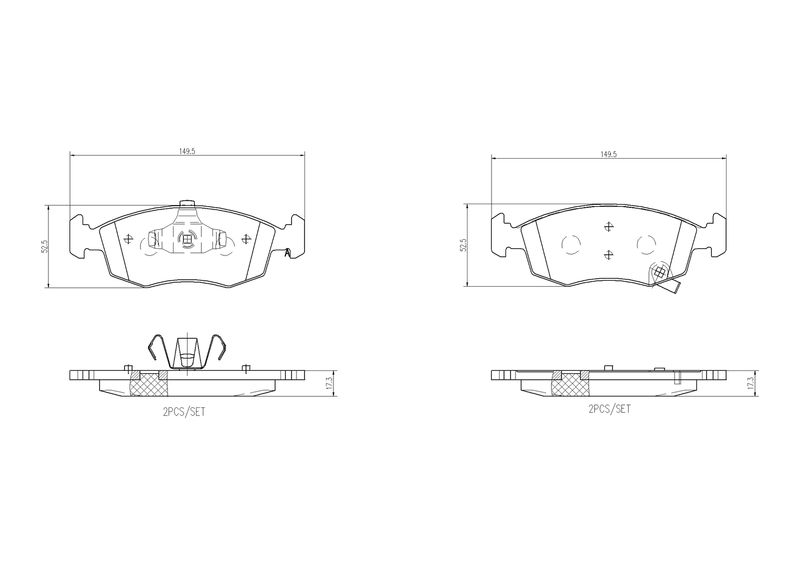 BREMBO P 11 031 Brake Pad Set, disc brake