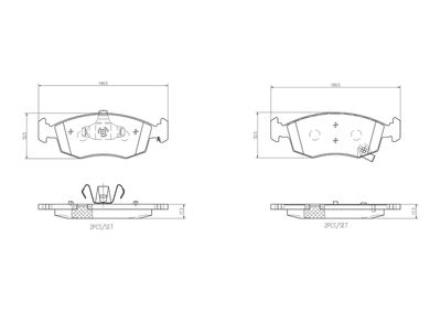 Brake Pad Set, disc brake BREMBO P 11 031