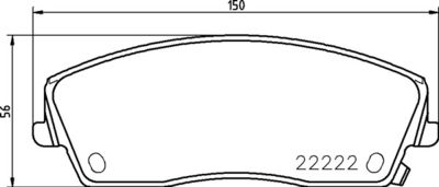 Brake Pad Set, disc brake BREMBO P 11 041