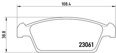 Brake Pad Set, disc brake BREMBO P 15 001