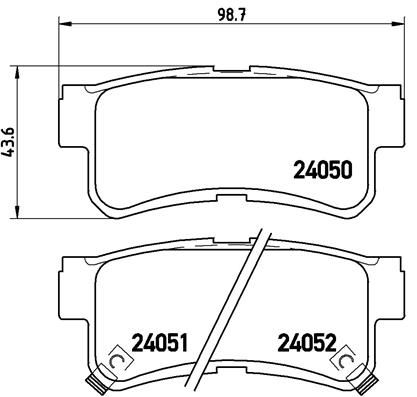 BREMBO P 15 009 Brake Pad Set, disc brake