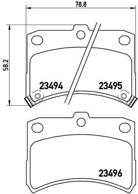 Brake Pad Set, disc brake BREMBO P 16 009
