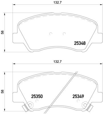 Brake Pad Set, disc brake BREMBO P 18 025X