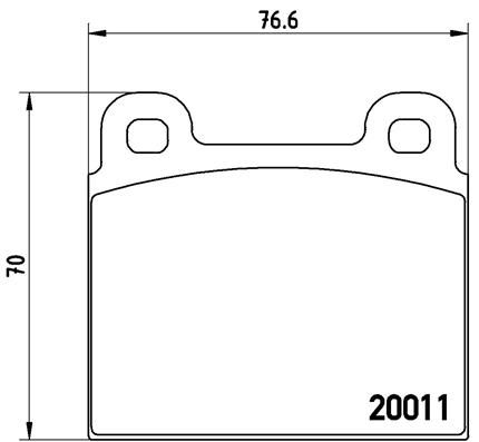 BREMBO P 23 001 Brake Pad Set, disc brake