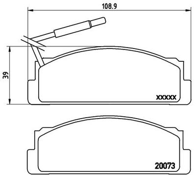 Brake Pad Set, disc brake BREMBO P 23 005