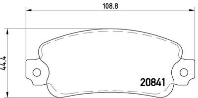 Brake Pad Set, disc brake BREMBO P 23 014