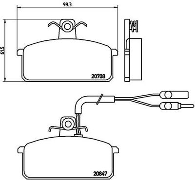 Brake Pad Set, disc brake BREMBO P 23 019