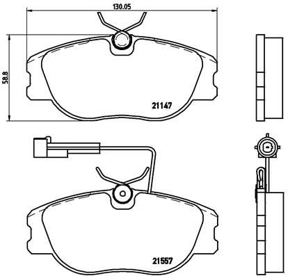 BREMBO P 23 043 Brake Pad Set, disc brake